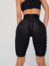 ZASUWA Female Fly Eye PU High-rise Shorts