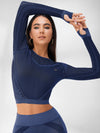 ZASUWA Female High-waist Fishnet Knitted Seamless Leggings