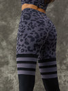 ZASUWA Female Leopard Print Hollow Out Halter Scrunch Bum Short Tracksuit