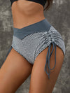 ZASUWA Female Lifting Hip Tight Drawstring Spandex Gym Booty Shorts
