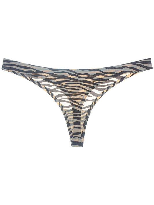 ZASUWA Female Animal Print One Piece Sports Thong