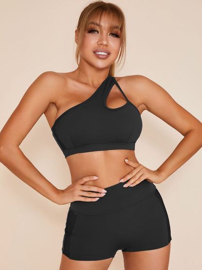High Waist Sexy Mesh Yoga Suit