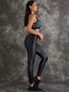ZASUWA Female High Impact Shockproof Faux Leather Leggings