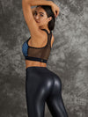 ZASUWA Female High Impact Shockproof Faux Leather Leggings