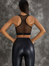 ZASUWA Female High Impact Shockproof Faux Leather Leggings