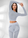 ZASUWA Female High-waist Fishnet Knitted Seamless Leggings