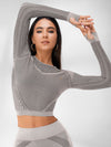 ZASUWA Female High-waist Fishnet Knitted Seamless Leggings