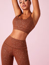 ZASUWA Female Tracksuit Trendy Glossy Big U-neck Beautify Back Tracksuit