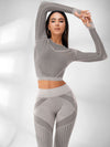 ZASUWA Female High-waist Fishnet Knitted Seamless Leggings