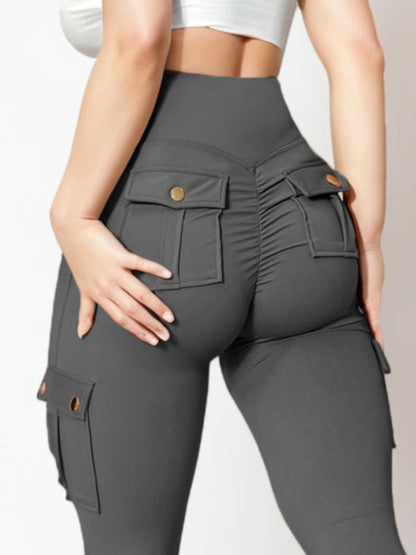 Pocket Scrunch Bum High-rise Cargo Style Leggings