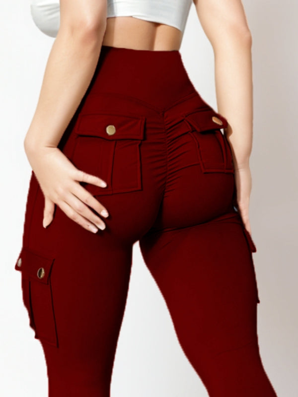 Pocket Scrunch Bum High-rise Cargo Style Leggings