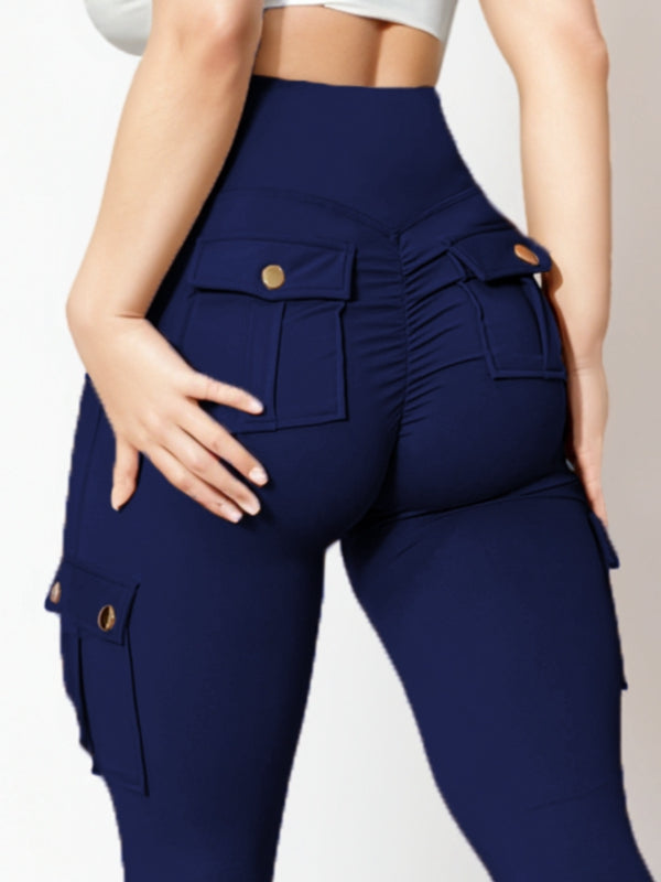 Pocket Scrunch Bum High-rise Cargo Style Leggings