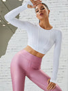 ZASUWA Female Sexy Stylish Hollow Out PU High Waist Thumbhole Leggings
