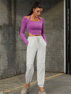 ZASUWA Female Pocket Thumbhole Halter Leggings
