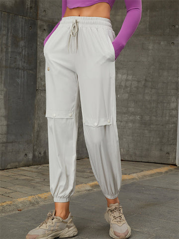 ZASUWA Female Pocket Thumbhole Halter Leggings