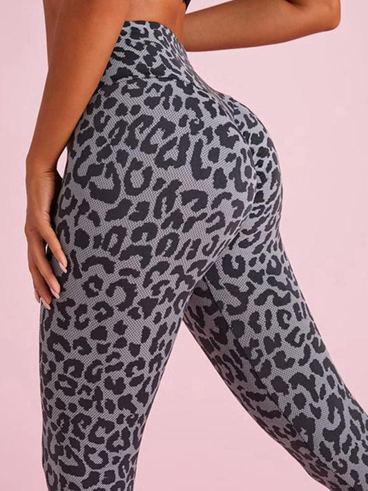 ZASUWA Female Lift Legging Animal Print Scrunch Bum High Waist Leggings