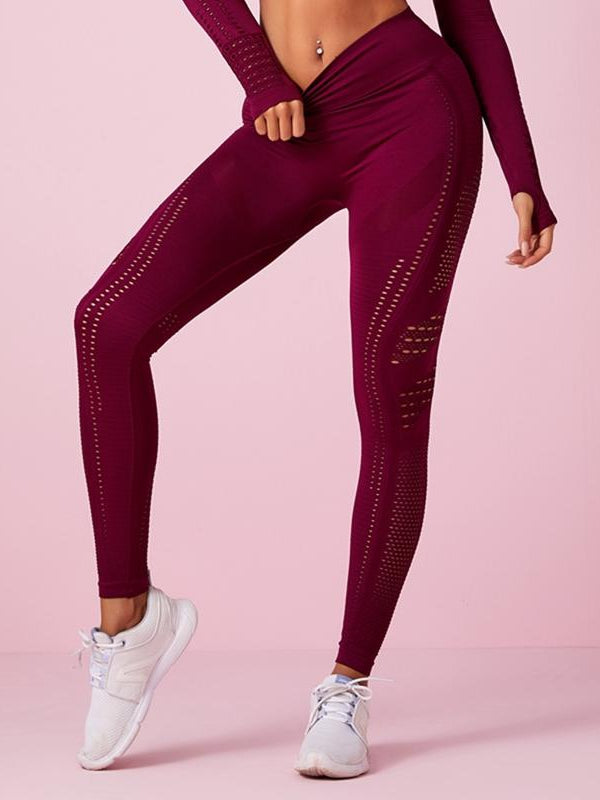 pretty in pink-Lift Legging Net Solid Color High-waist Leggings-LEGGINGS-ZASUWA-ZASUWA