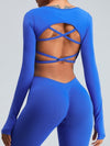 ZASUWA Female Deep V Back Scrunch Bum Leggings
