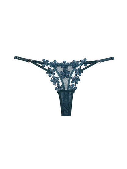 Lace Flower T-back Panties