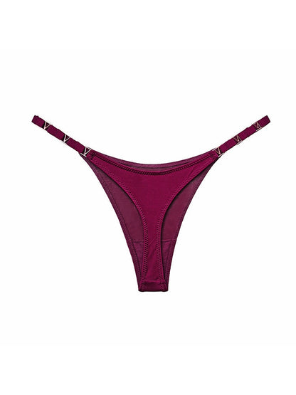 Metal Animal Print T-back Underwear