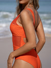 ZASUWA Female Sexy Mesh Tailoring Cutout One Piece