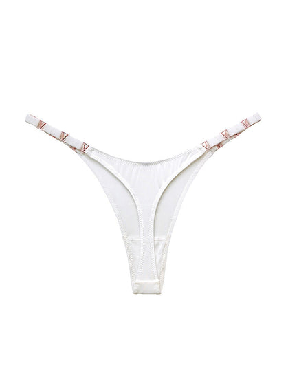 Metal Animal Print T-back Underwear