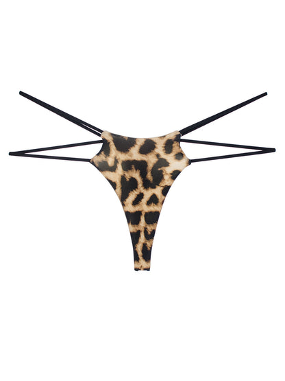 Unique Double Girdle Leopard Sports Panties