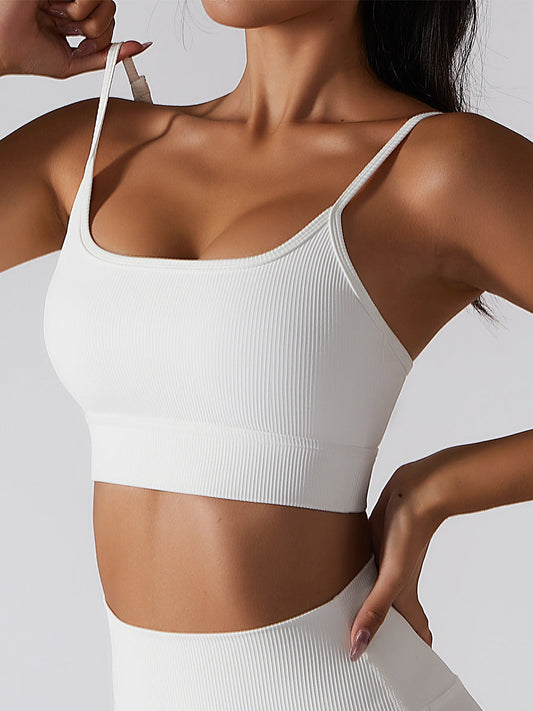 ZASUWA Female Ribbed Adjustble Strape Sports Bras
