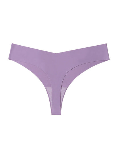 Seamless V-shape waisted T-back Underwear