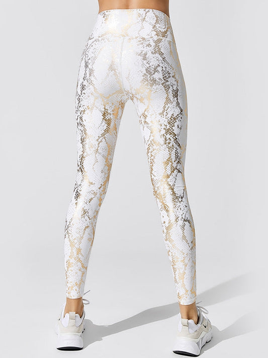 ZASUWA Female Snakeskin Pattern Fitness Leggings