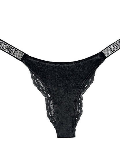 Lace Print Dazling Diamond Panties