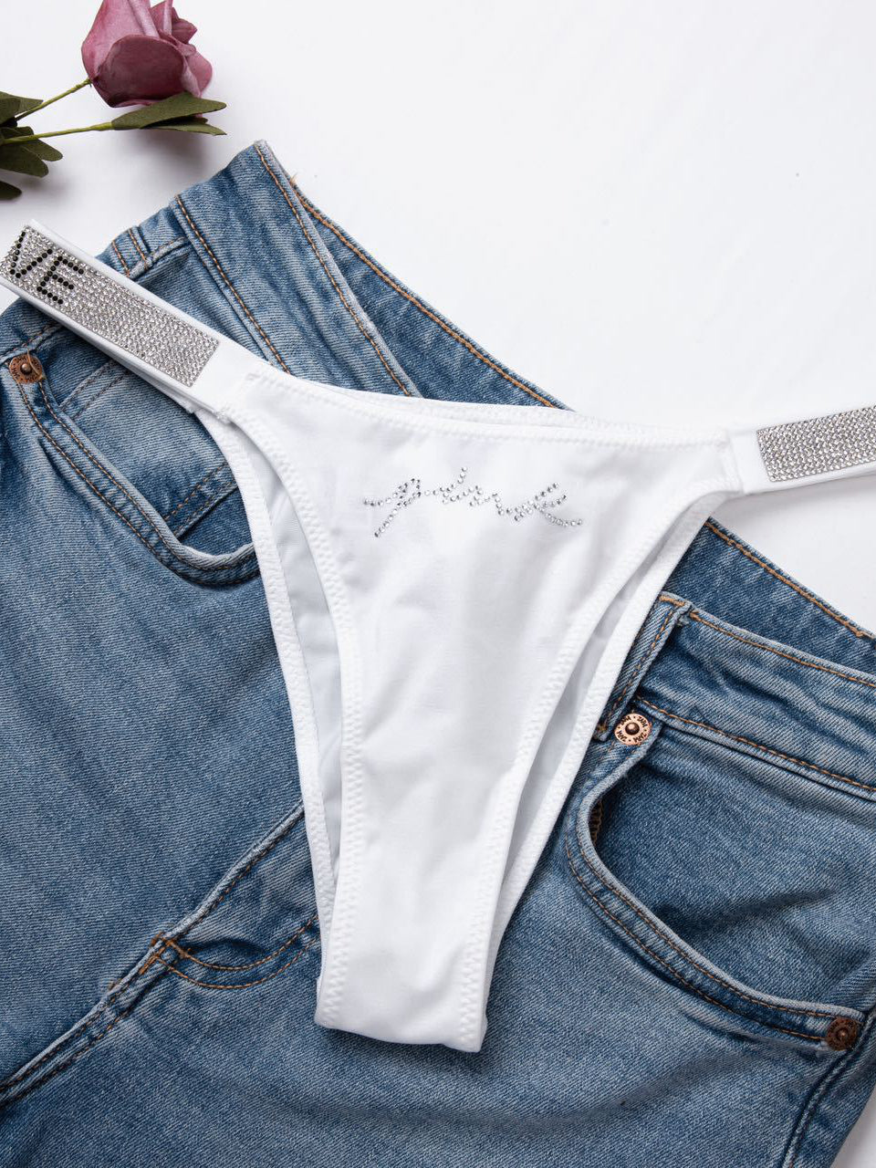 V Back Dazling Diamond Panties