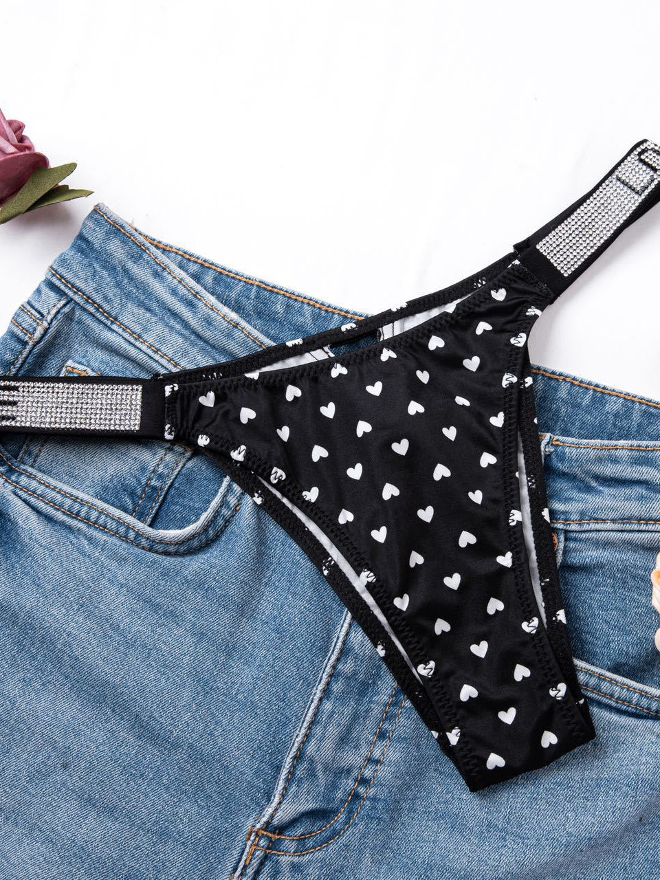 V Back Dazling Diamond Panties