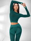 ZASUWA Female High-waist Fishnet Knitted Seamless Leggings