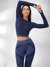 ZASUWA Female High-waist Fishnet Knitted Seamless Leggings