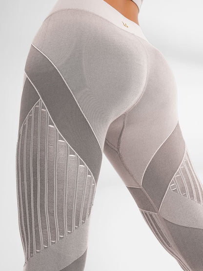 High-waist Fishnet Knitted Seamless Leggings