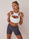 ZASUWA Female Sexy Cutout Pocket Short Tracksuit